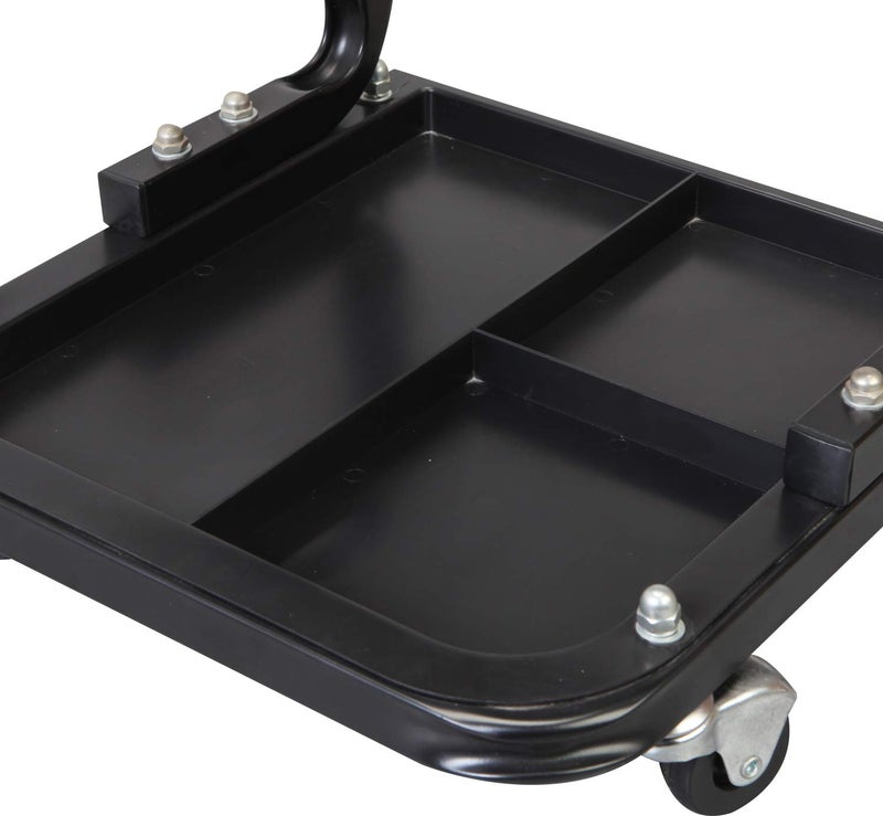 Torin TR6100W BlackJack Rolling Creeper Garage/Shop Seat: Padded Mechanic Stool with Tool Tray Storage, Black - Image 2